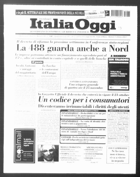 Italia oggi : quotidiano di economia finanza e politica